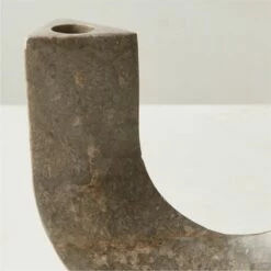 Xavier Grey Marble Taper Candle Holder -marin sHOP XavierMrblTaperHolderAVSHF23