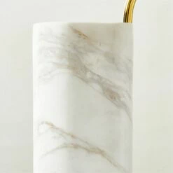 Zel Marble Table Lamp With Brass Shade -marin sHOP ZelBrsNMblTableLampAVSHF23