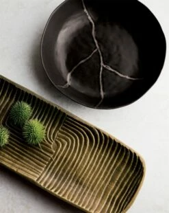 Mend Metallic Black Serving Bowl -marin sHOP zenrectangularbrasstrayJN18